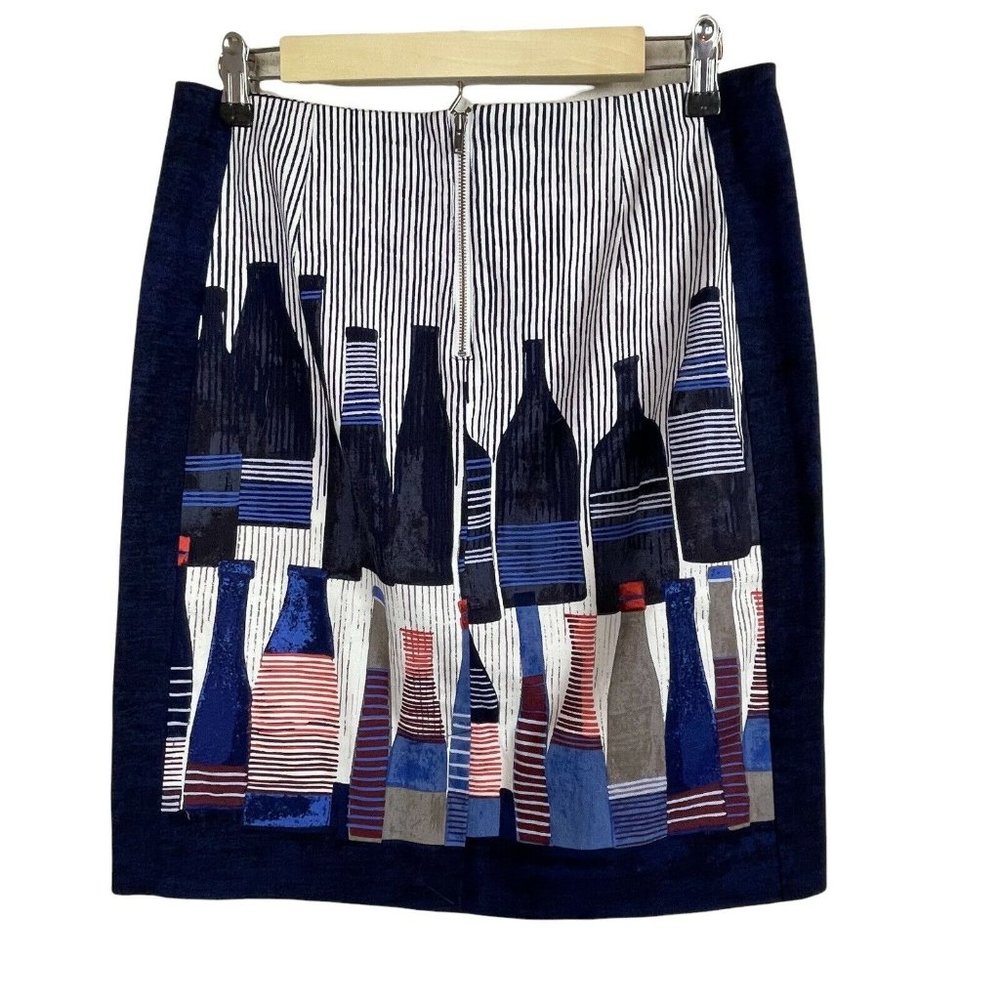 The Top Shelf Party Skirt!!  Nic+Zoe Bottles Vessels Pencil Skirt Size 6